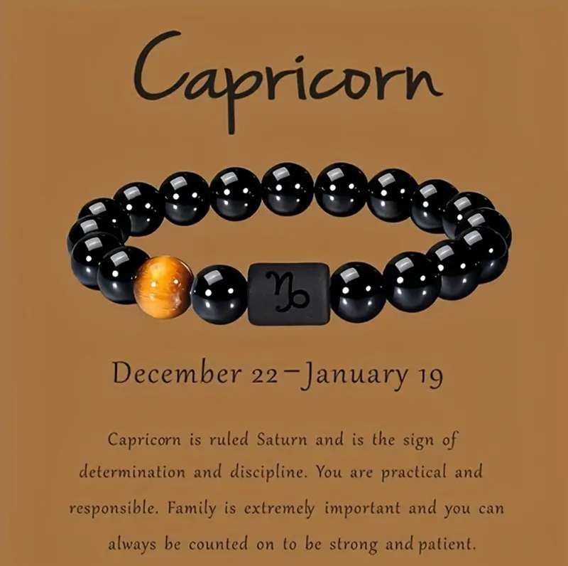 12 Constellation Zodiac Beaded Braided