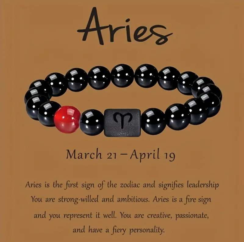 12 Constellation Zodiac Beaded Braided