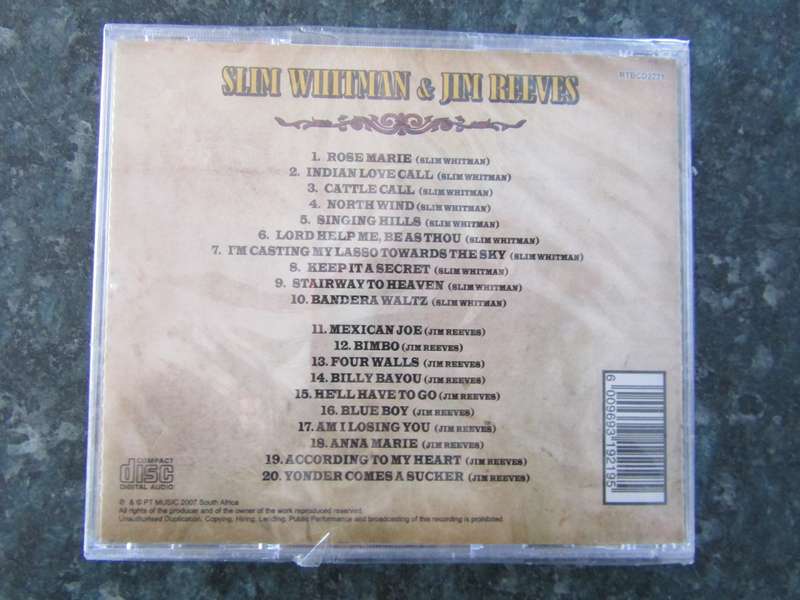 Slim Whitman & Jim Reeves  20 Country Favourites (CD)