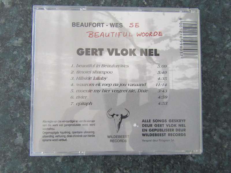 Gert Vlok Nel  Beaufort-Wes Se Beautiful Woorde (CD)