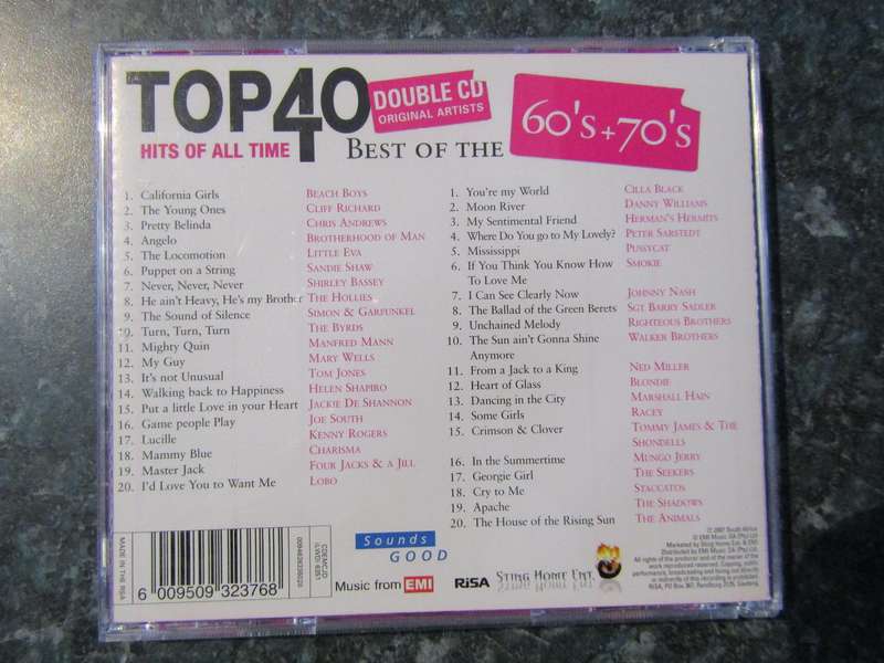 Various - Top 40 Hits Of All Time : Best Of The 60's + 70's (2 CD)