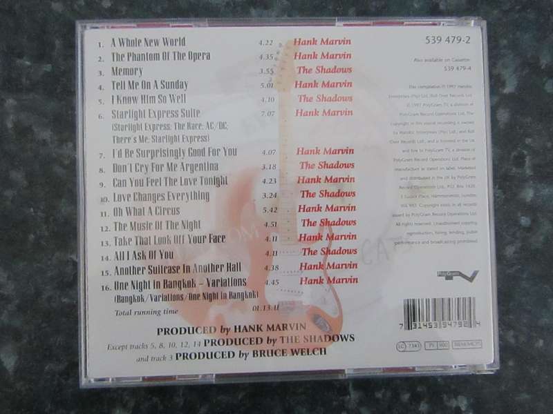 Hank Marvin And The Shadows Play The Music of Andrew Lloyd Webber & Tim Rice (CD)