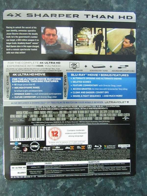 The Bourne Identity (4K Ultra HD Blu-ray)