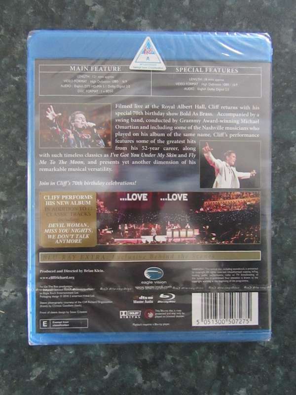 Cliff Richard  Bold As Brass - Live At The Royal Albert Hall (Blu-ray)