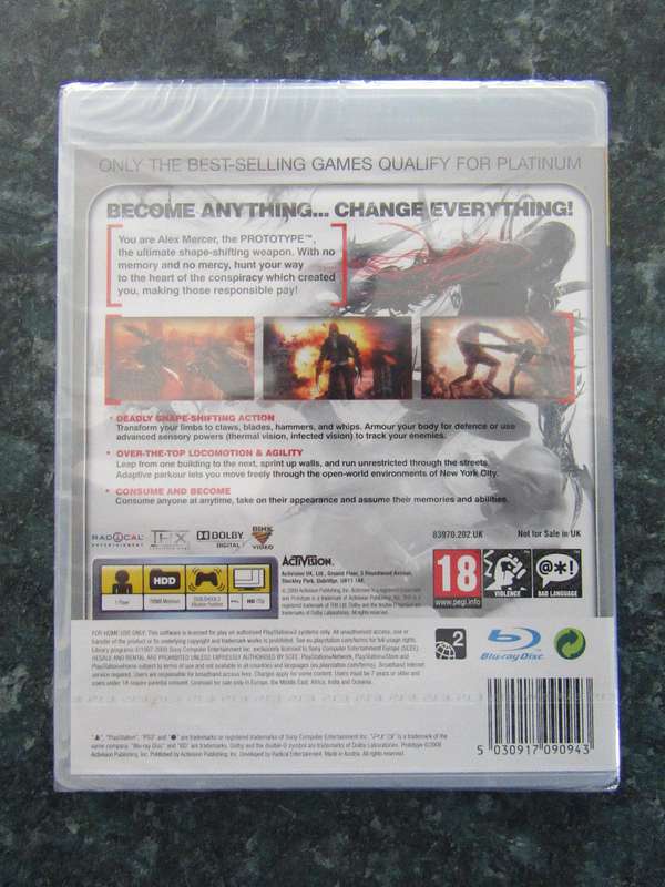Prototype : Platinum (PS3)