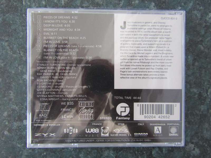 Stanley Turrentine  Pieces Of Dreams (CD)