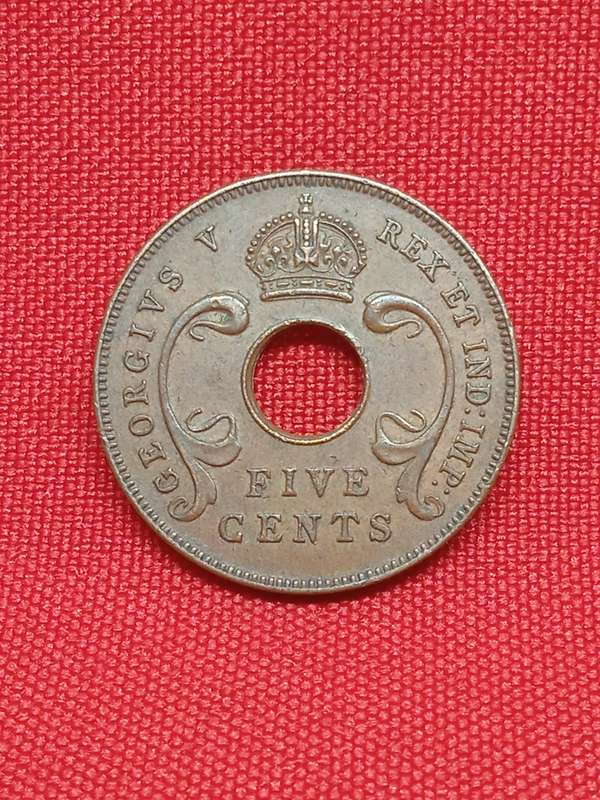 1935 EAST AFRICA 5 CENT