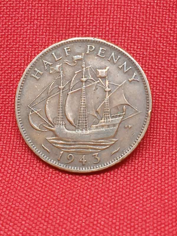 1943 U.K HALF PENNY