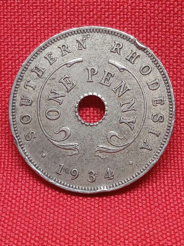 1934 RHODESIA PENNY