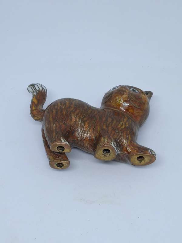 VINTAGE METAL MINIATURE CAT FIGURINE