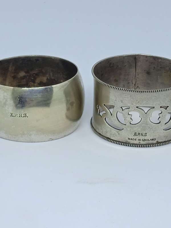 VINTAGE SILVER-PLATED NAPKIN RINGS