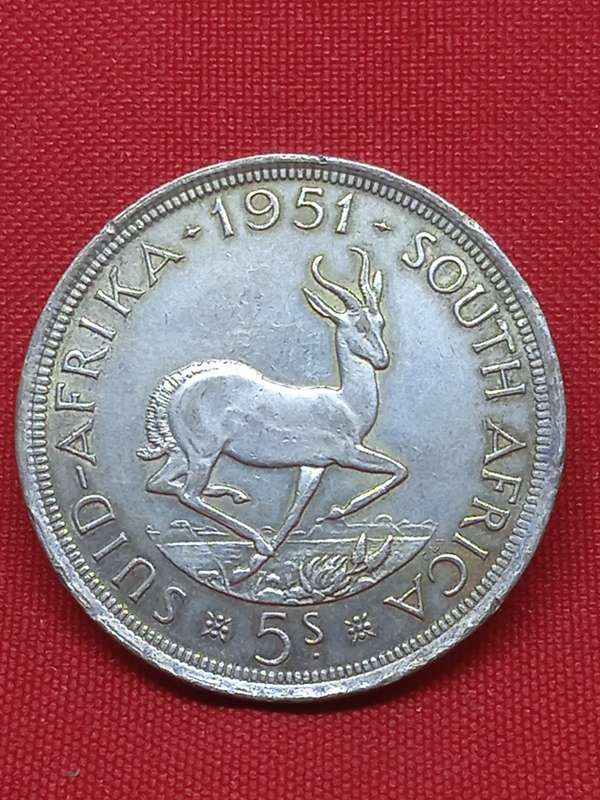1951 SILVER 5 SHILLINGS
