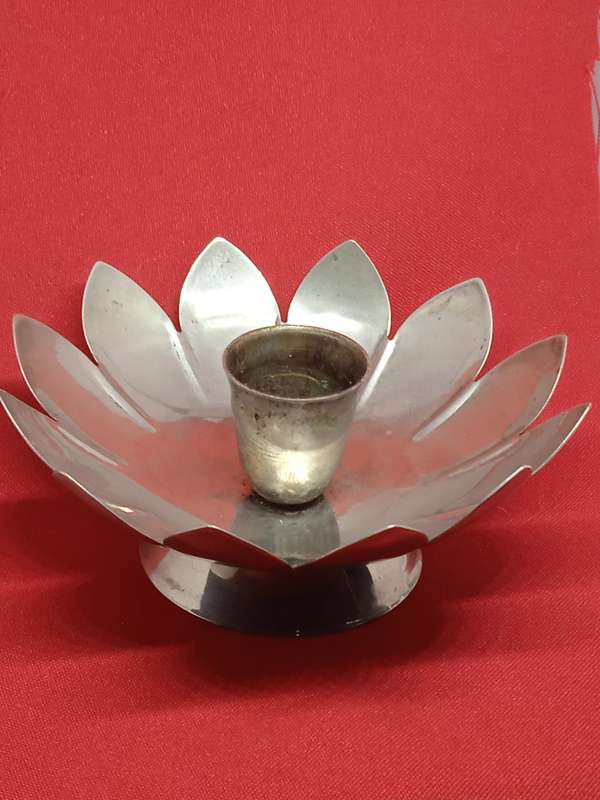 VINTAGE SILVER-PLATED CANDLE HOLDER