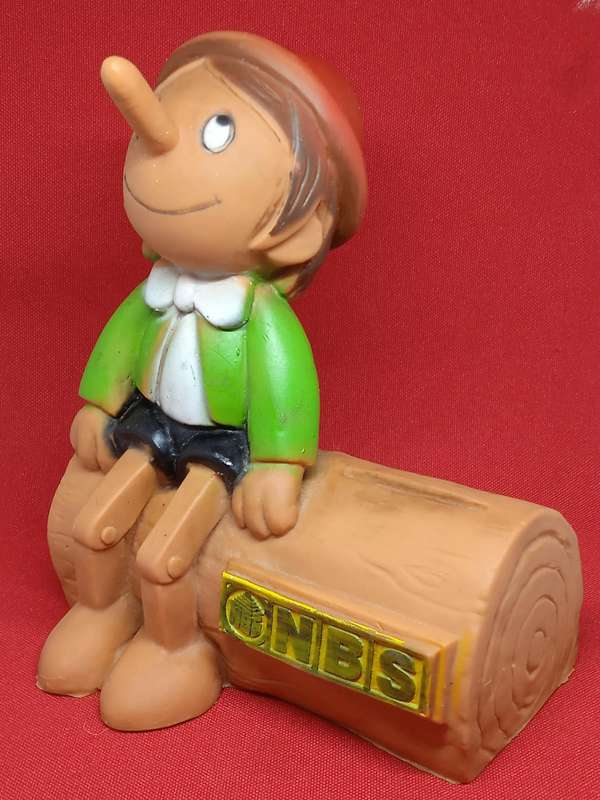 NBS PINOCCHIO MONEY BOX by PRIMA TOYS from the 1979 Apollo Film