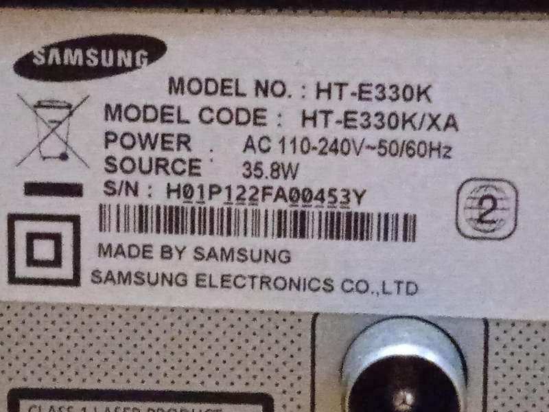 SAMSUNG HT-E330K HOME THEATRE SYSTEM