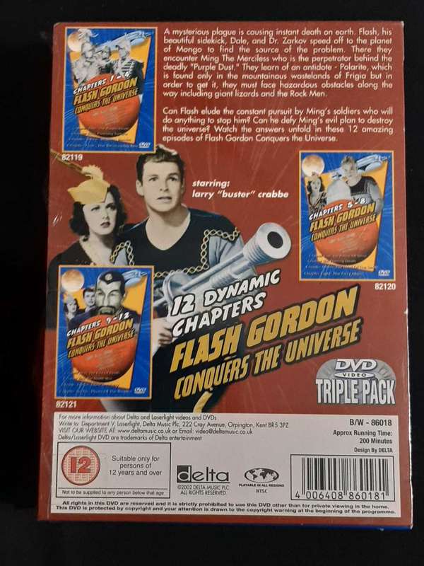 FLASH GORDON - CONQUERS THE UNIVERSE  - TRIPLE DVD PACK