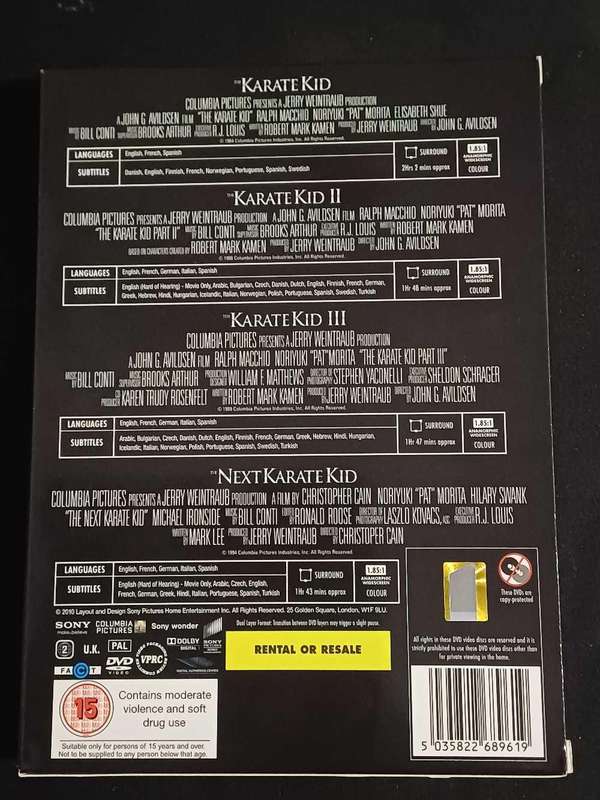 THE KARATE KID - THE MOVIES  - 4 DVD BOX SET