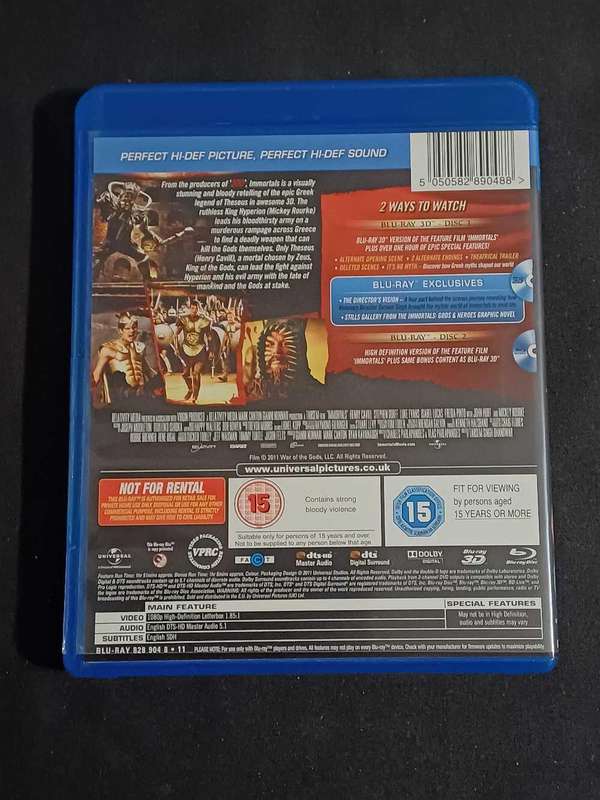 IMMORTALS  - BLU - RAY 3D + BLU - RAY
