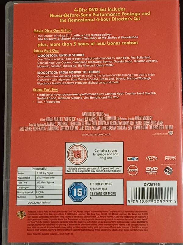 WOODSTOCK  - ULTIMATE COLLECTOR'S EDITION  - 4 DVD'S