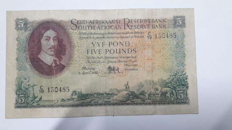 1952 Five pound Bank Note