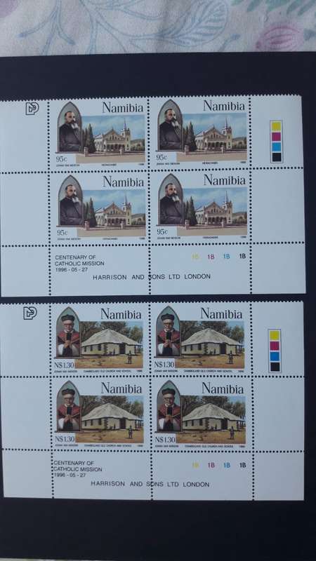 NAMIBIA 1996 - Catholic Missions in Namibia CONTROLS - FINE MINT