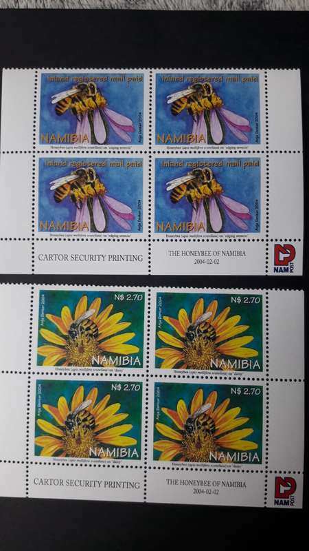 Namibia 2004 full set block of 4