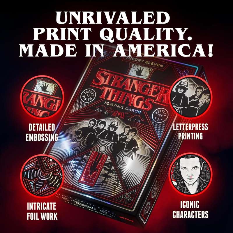 Theory11 Stranger Things Collectors Box Set  Three-Deck Premium Playing Cards Brand New & Sealed