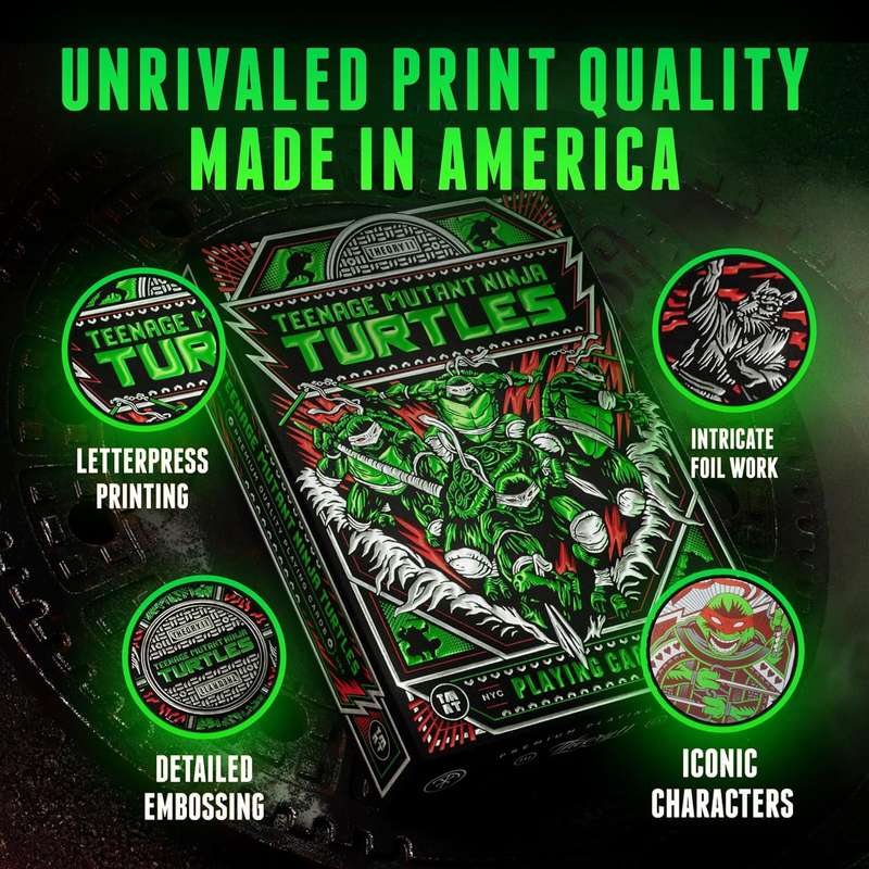 Theory11 Teenage Mutant Ninja Turtles Playing Cards  56 Card Deck  Brand New, Sealed