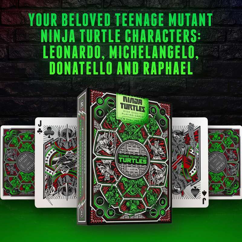 Theory11 Teenage Mutant Ninja Turtles Playing Cards  56 Card Deck  Brand New, Sealed