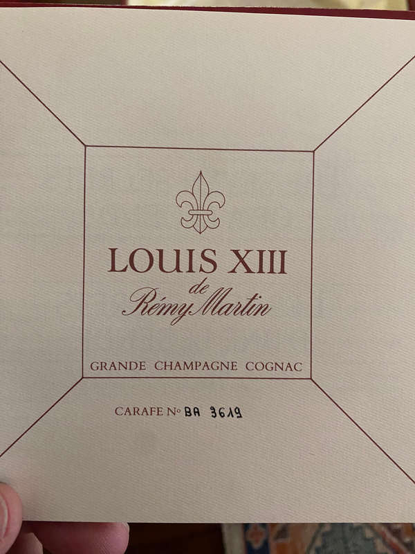 Louis XIII de Remy Martin Grande Champagne Cognac