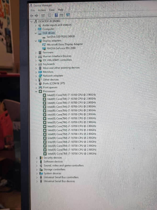 I7 10700 gaming computer