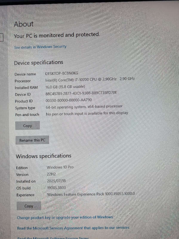 I7 10700 gaming computer