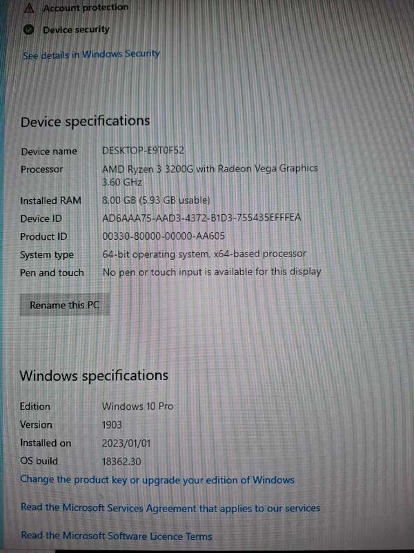 Ryzen 3 3200g pc