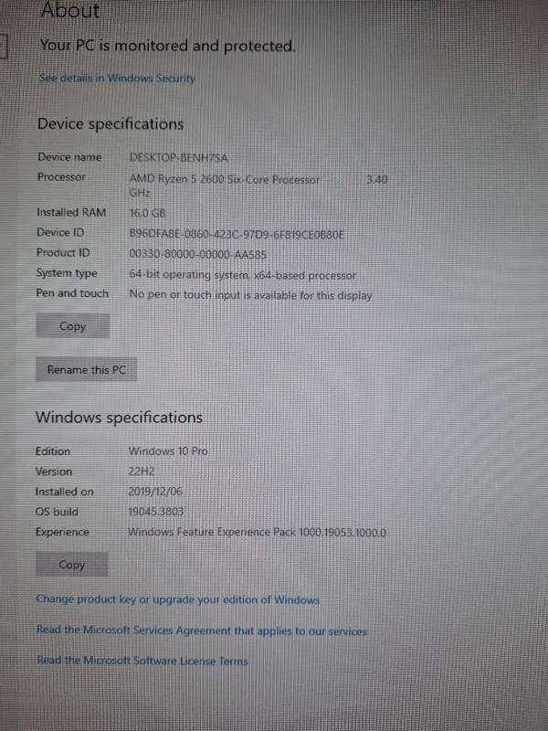 Ryzen 5 2600 gaming pc