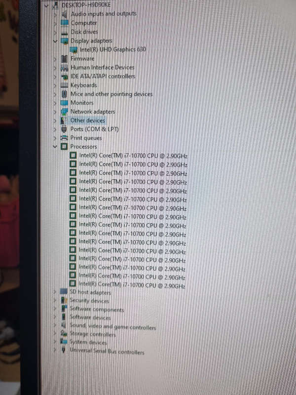 I7 10700 gaming computer