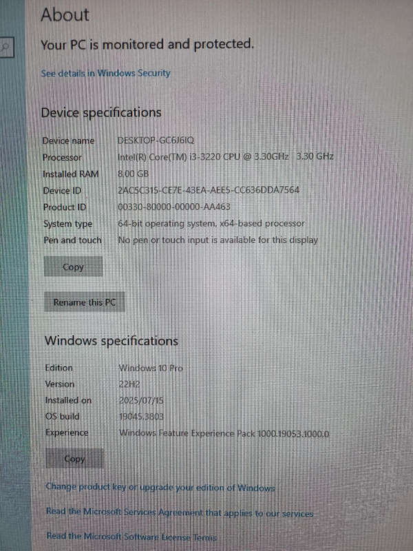 Dell optiplex 9010 i3 pc