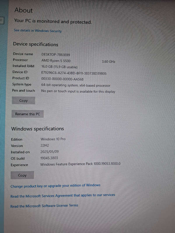 Ryzen 5 5500 gaming pc