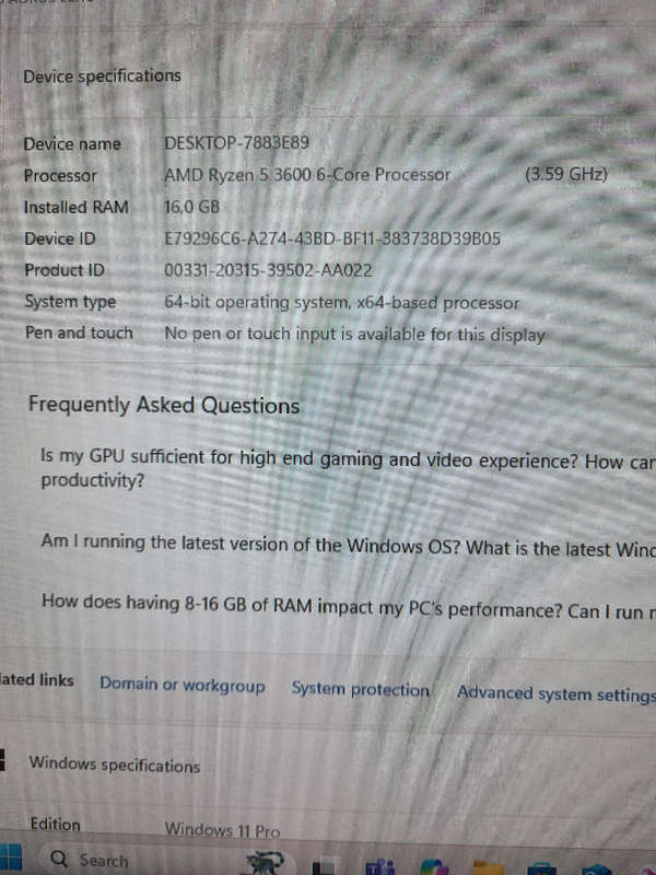 Ryzen 5 3600 gaming pc