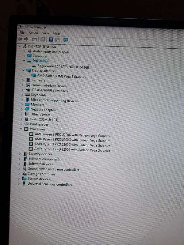 Ryzen 3 pro 2200g pc