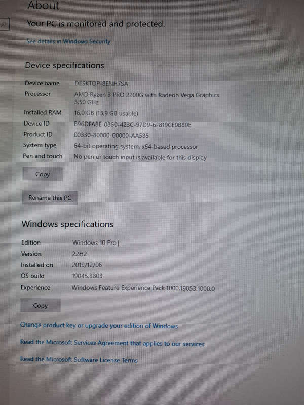 Ryzen 3 2200g pc