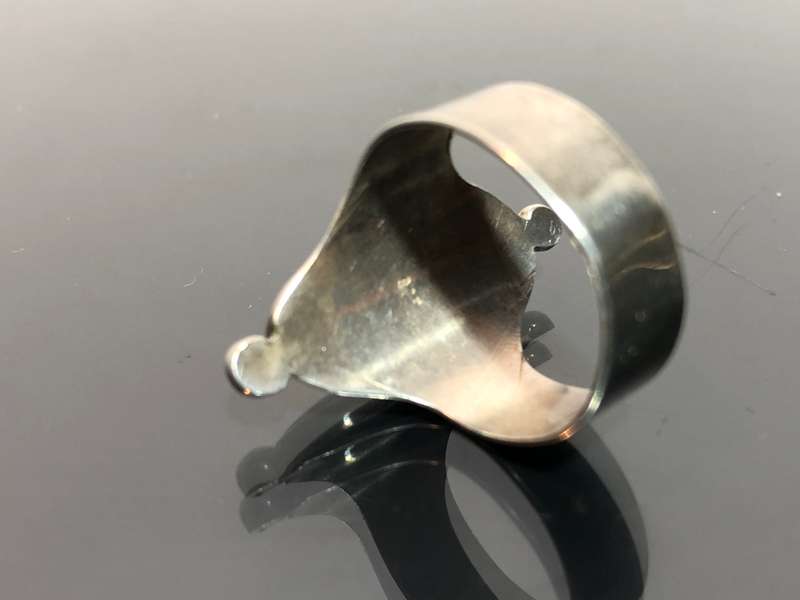 A Silver Ring set with a Red Carnelian Stone