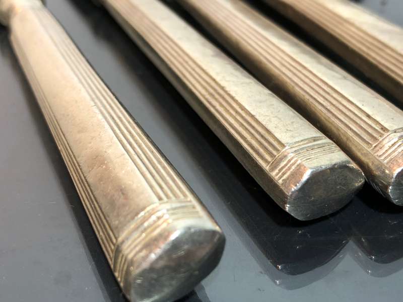 Sterling Silver Cake Knives marked Thomas Bradbury and Sons TB & S