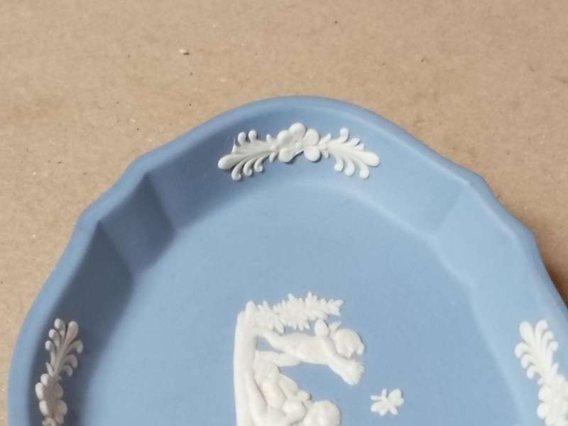 VINTAGE WEDGWOOD JASPERWARE OVAL TRINKET DISH