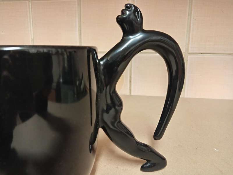 BEAUTIFUL CARROL BOYES FUNCTIONAL ART BLACK PLASTIC JUG