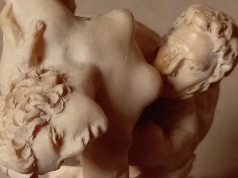 VINTAGE AMILCARE SANTINI FAUX MARBLE SCULPTURE