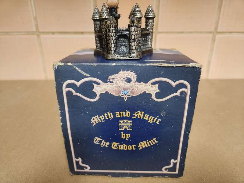 VINTAGE PEWTER AND CRYSTAL CASTLE CAMELOT FROM THE TUDOR "MYTH AND MAGIC" SERIES