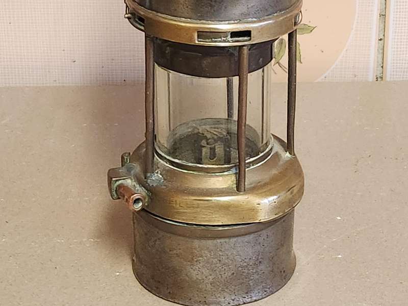 VINTAGE RUTHERFORD G MEF NO 1 WOLF TYPE MINERS LAMP