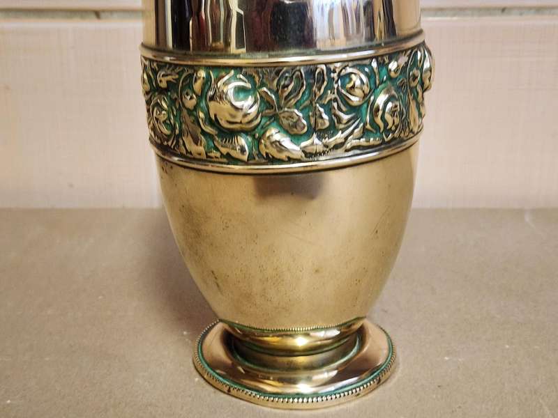 ANTIQUE ART NOUVEAU BELDRAY BRASS VASE