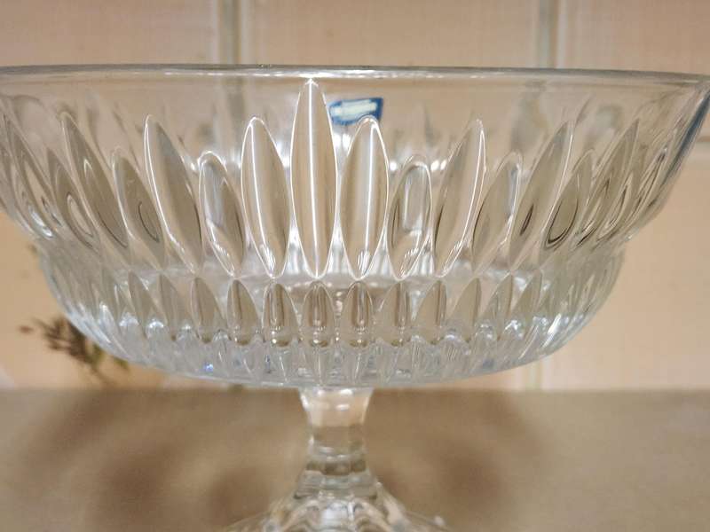 Bohemia Crystalite Czechoslovakia Pedestal Bowl/Centrepiece