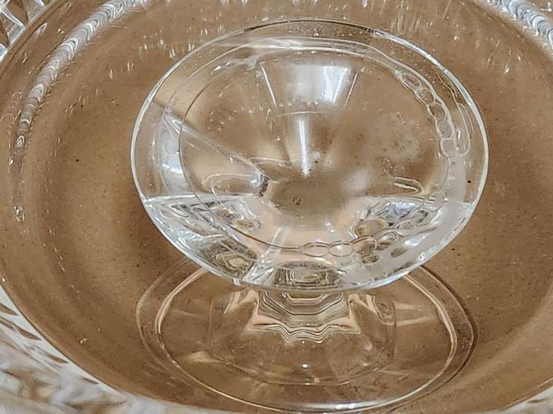 Bohemia Crystalite Czechoslovakia Pedestal Bowl/Centrepiece